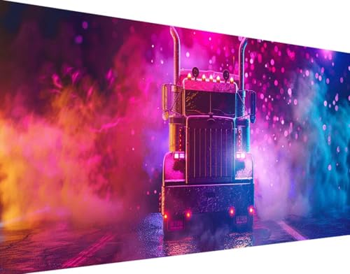 DIY 5D Diamond Painting Auto Diamond Art Lkw Diamant Painting Bilder, Diamond Painting Erwachsene Groß XXL 100x200cm, Quadrat Diamond Painting Set für Wohnzimmer Schlafzimmer Wanddeko Geschenk z-0 von Bugufen