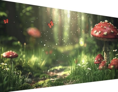 DIY 5D Diamond Painting Baum Diamant Painting Bilder Set, Pilz Diamond Painting Erwachsene Kinder DIY Round Strass Cross Stickerei Basteln Painting Set, für Home Wand Décor Geschenk 30x60cm 1-3 von Bugufen