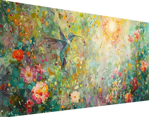 DIY 5D Diamond Painting Blume Diamant Painting Bilder Set, Vogel Diamond Painting Erwachsene Kinder DIY Quadrat Kristall Strass Cross Stickerei Basteln Painting Set, für Home Wand Décor 30x60cm x-j von Bugufen