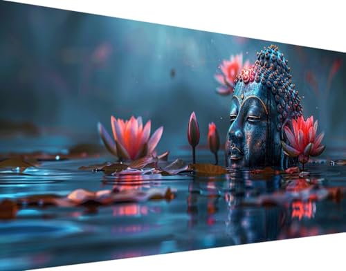 DIY 5D Diamond Painting Blume Diamond Art Zen Diamant Painting Bilder, Diamond Painting Erwachsene Groß XXL 100x200cm, Quadrat Diamond Painting Set für Wohnzimmer Schlafzimmer Wanddeko Geschenk c-N von Bugufen