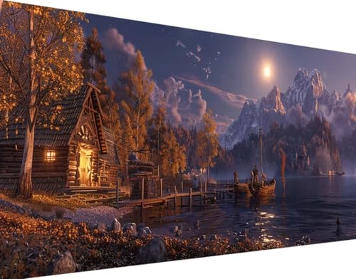 DIY 5D Diamond Painting Herbst Diamant Painting Bilder Set, Mond Diamond Painting Erwachsene Kinder DIY Quadrat Kristall Strass Cross Stickerei Basteln Painting Set, für Home Wand Décor 100x200cm 0-l von Bugufen