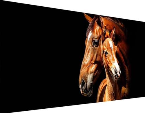 DIY 5D Diamond Painting Horse Diamond Art Tier Diamant Painting Bilder, Diamond Painting Erwachsene Groß XXL 30x60cm Round Drill Diamond Painting Set für Wohnzimmer Schlafzimmer Wanddeko Geschenk n-3 von Bugufen