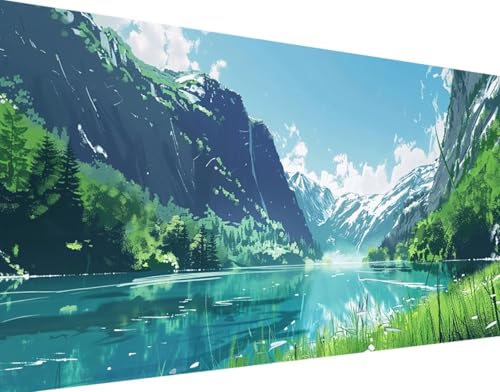 DIY 5D Diamond Painting Landschaft Diamant Painting Bilder Set, Berg Diamond Painting Erwachsene Kinder DIY Quadrat Kristall Strass Cross Stickerei Basteln Painting Set, Home Wand Décor 30x60cm d-4 von Bugufen