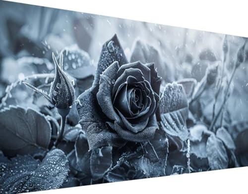 DIY 5D Diamond Painting Rose Diamond Art Blume Diamant Painting Bilder, Diamond Painting Erwachsene Groß XXL 30x60cm, Quadrat Diamond Painting Set für Wohnzimmer Schlafzimmer Wanddeko Geschenk 9-O von Bugufen