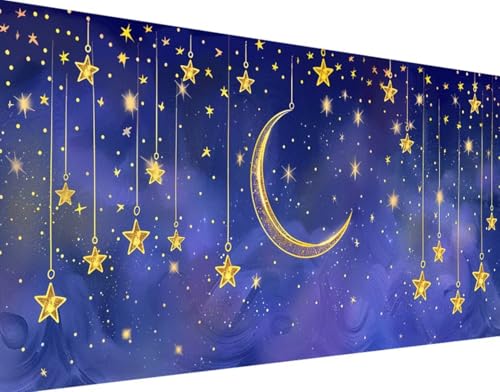 DIY 5D Diamond Painting Stern Diamond Art Mond Diamant Painting Bilder, Diamond Painting Erwachsene Groß XXL 30x60cm, Quadrat Diamond Painting Set für Wohnzimmer Schlafzimmer Wanddeko Geschenk e-2 von Bugufen