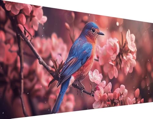 DIY 5D Diamond Painting Vogel Diamond Art Blume Diamant Painting Bilder, Diamond Painting Erwachsene Groß XXL 40x80cm, Quadrat Diamond Painting Set für Wohnzimmer Schlafzimmer Wanddeko Geschenk e-6 von Bugufen