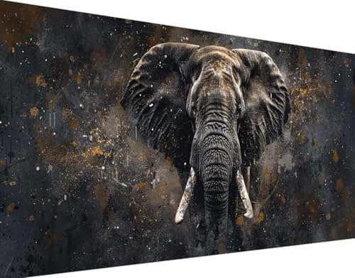 Elefant Diamond Painting Bilder, 5D Diamond Painting Tier Daiments Painting Erwachsene Groß XXL 30x60cm Quadrat Diamond Art Painting Kinder Stickerei Kreuzstich Set, Wand Zimmer Deko Aesthetic a-A von Bugufen