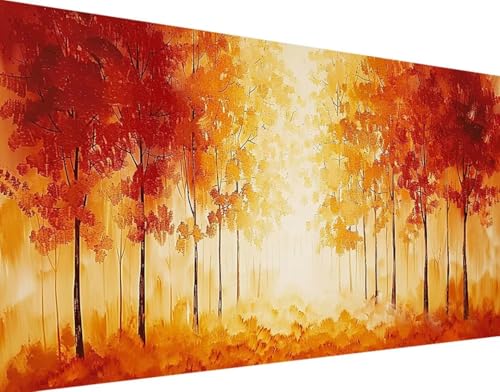 Herbst Diamond Painting Bilder, 5D Diamond Painting Baum Daiments Painting Erwachsene Groß XXL 60x120cm Quadrat Diamond Art Painting Kinder Stickerei Kreuzstich Set, Wand Zimmer Deko Aesthetic b-D von Bugufen