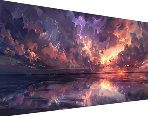 Herbst Diamond Painting Bilder, 5D Diamond Painting Sonnenuntergang Daiments Painting Erwachsene Groß XXL 100x200cm Quadrat Diamond Art Painting Kinder Stickerei Kreuzstich Set, Wand Zimmer Deko n-8 von Bugufen