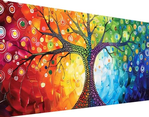 Landschaft Diamond Painting Bilder, 5D Diamond Painting Baum Daiments Painting Erwachsene Groß XXL 100x200cm Round Diamond Art Painting Kinder Stickerei Kreuzstich Set, Wand Zimmer Deko Aesthetic c-6 von Bugufen