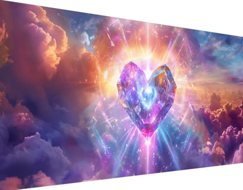 Liebe Diamond Painting Bilder, 5D Diamond Painting Wolke Daiments Painting Erwachsene Groß XXL 30x60cm Quadrat Diamond Art Painting Kinder Stickerei Kreuzstich Set, Wand Zimmer Deko Aesthetic t-1 von Bugufen