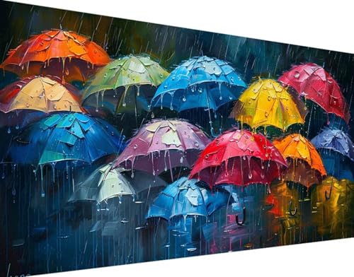 Regenschirm Diamond Painting Bilder, 5D Diamond Painting Regenschirm Daiments Painting Erwachsene Groß XXL 100x200cm Quadrat Diamond Art Painting Kinder Stickerei Kreuzstich Set, Wand Zimmer Deko s-9 von Bugufen