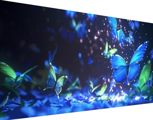 Schmetterling Diamond Painting Bilder, 5D Diamond Painting Blatt Daiments Painting Erwachsene Groß 30x60cm Quadrat Diamond Art Painting Kinder Stickerei Kreuzstich Set, Wand Zimmer Deko Aesthetic q-W von Bugufen