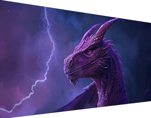 Tier Diamond Painting Bilder, 5D Diamond Painting Drachen Daiments Painting Erwachsene Groß XXL 30x60cm Quadrat Diamond Art Painting Kinder Stickerei Kreuzstich Set, Wand Zimmer Deko Aesthetic 6-R von Bugufen