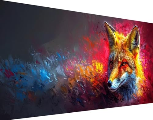 Tier Diamond Painting Bilder, 5D Diamond Painting Fuchs Daiments Painting Erwachsene Groß XXL 100x200cm Round Diamond Art Painting Kinder Stickerei Kreuzstich Set, Wand Zimmer Deko Aesthetic 9-S von Bugufen