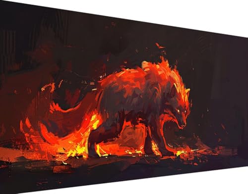 Tier Diamond Painting Bilder, 5D Diamond Painting Wolf Daiments Painting Erwachsene Groß XXL 100x200cm Quadrat Diamond Art Painting Kinder Stickerei Kreuzstich Set, Wand Zimmer Deko Aesthetic p-Q von Bugufen