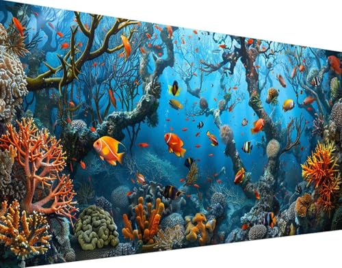 Unterwasserwelt Diamond Painting Bilder, 5D Diamond Painting Ozean Daiments Painting Erwachsene Groß XXL 30x60cm Quadrat Diamond Art Painting Kinder Stickerei Kreuzstich Set, Wand Zimmer Deko m-Z von Bugufen