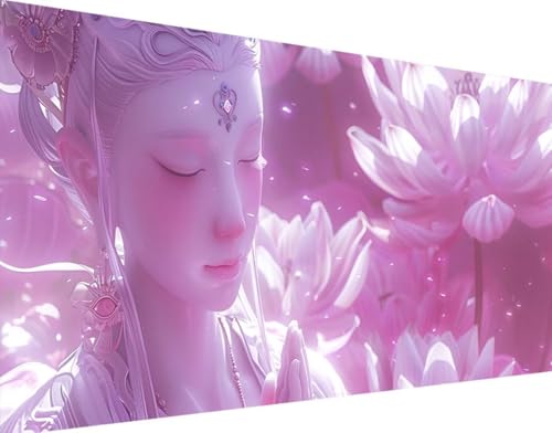 Zen Diamond Painting Bilder, 5D Diamond Painting Blume Daiments Painting Erwachsene Groß XXL 100x200cm Quadrat Diamond Art Painting Kinder Stickerei Kreuzstich Set, Wand Zimmer Deko Aesthetic u-8 von Bugufen