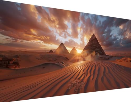 äGypten Diamond Painting Bilder, 5D Diamond Painting Pyramide Daiments Painting Erwachsene Groß XXL 80x160cm Round Diamond Art Painting Kinder Stickerei Kreuzstich Set, Wand Zimmer Deko Aesthetic 5-J von Bugufen