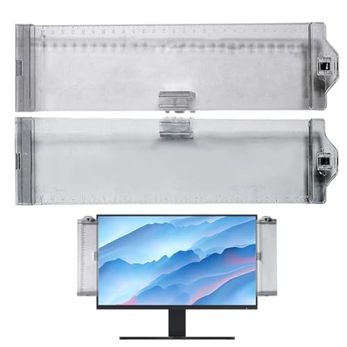 Buhjnmik Monitor-Memoboard, Seiten-Monitor-Haftnotizen – multifunktionales Display für den Arbeitsplatz zu Hause, transparent, stabile Computer-Seitenwand von Buhjnmik