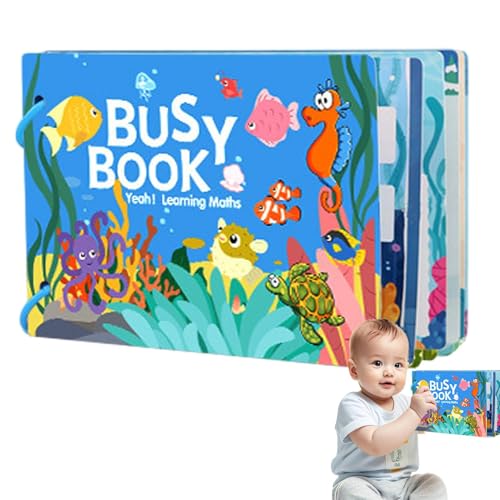 Kids Sticker Books, Zahlenbildungsbücher, Nummernlernaktivitäten, Unterhaltsame Interaktive Aufkleber, Tragbares Reisefreundschaftsdesign, 50 Seiten, Für Reisen, Restaurant, Schule, Zuhause von Buhygn