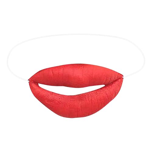 Lustige Lippenrequisiten für Cosplay, Lippen-Kostüm-Requisiten, Lippenkostüm-Zubehör, weit verbreitet, langlebig, 9,8 x 5,7 cm für Kinder, Erwachsene von Buhygn