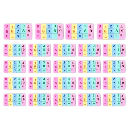 Rubber Pencil Eraser Set | 24 Boxes of Educational Number Erasers for Kids | Perfect for Number Recognition and Math Activities | Fun Addition & Subtraction Erasers for Boys von Buhygn