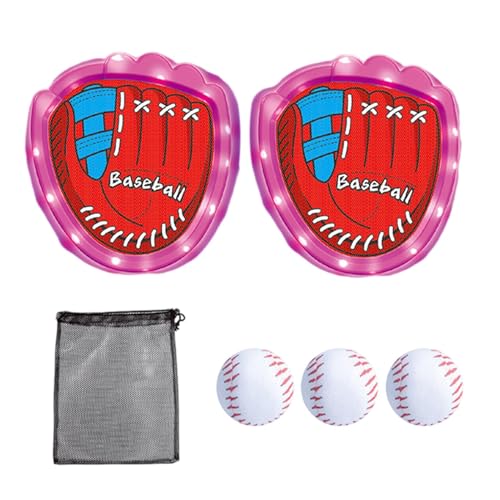 Buhyujkm Sticky Ball Catch Game, Baseball Throwing Game Kit, Baseball Training Toy, Outdoor Catch Game, Outdoor Carnival Sticky Ball Catch Game with Adjustable Straps for Kids and Adults von Buhyujkm