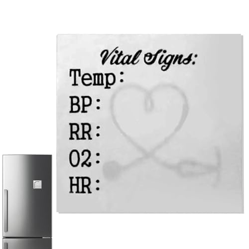 Vital Signs Haftnotizen, Krankenpflege-Notizblock, 7,5 x 7,5 cm, kompakte Vitalzeichen-Aufzeichnungen, weiß, Krankenhaus-Sanitäter-Blockflöte, Zubehör für Krankenschwestern von Buhyujkm