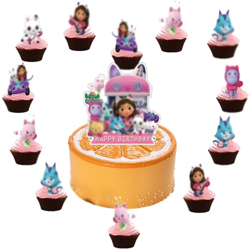 Cartoon-Dekorationen, Cupcake-Dekoration, Cartoon-Kuchendekoration, Geburtstagsdekoration, Kinderkuchendekoration von Buleyupaidui