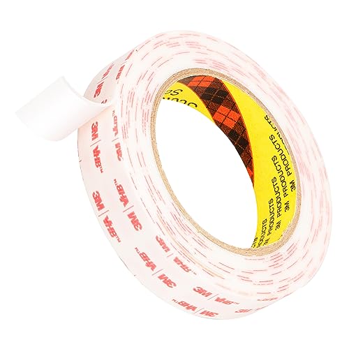 3M Doppelseitiges Klebeband Montageband 25mm x 4.7m 1.1mm dick Weiß 1 Rollen 4950 Schaumstoffband Schwerlast Wasserdichtes für Auto Dekoration Heim Büro von Bulina