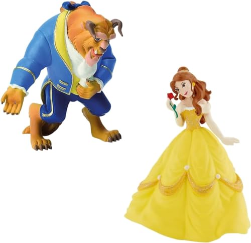 BULLYLAND DISNEY DIE SCHÖNE UND DAS Biest FIGUREN - Belle und die Biest - ideal für Kuchendekoration von Bullyland