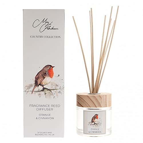 Meg Hawkins Robin Design Duftöl-Diffusor mit Duftstäbchen, Orange und Zimt, 150 ml von Buosha