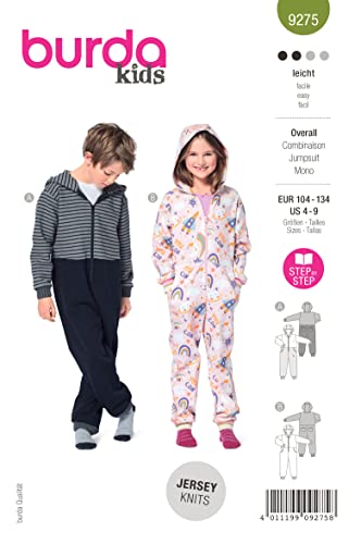 Burda 9275 Schnittmuster Overall (Kids, Gr. 104-134) Level 2 leicht von burdastyle