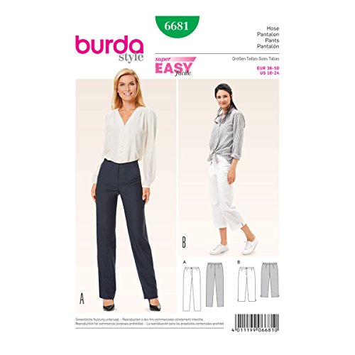 Burda B6681 Schnittmuster Hose Papier weiß 19 x 13 x 1 cm von Burda