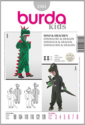 Burda Schnittmuster 2503 Dino & Drachen Gr. 98-128 von burdastyle