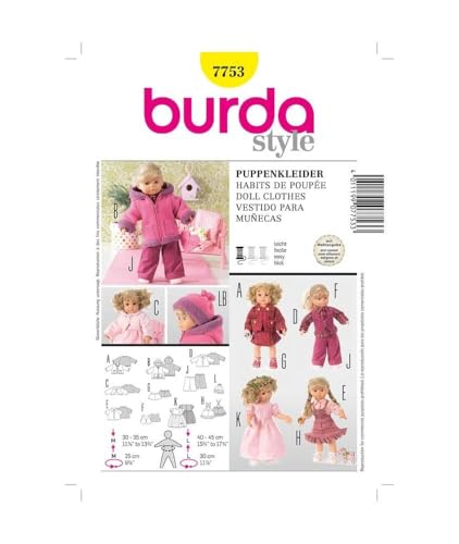 Burda Schnittmuster 7753 Puppenkleid von Burda