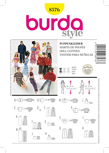 Burda B8576 Schnittmuster, Papier, Mehrfarbig von Burda