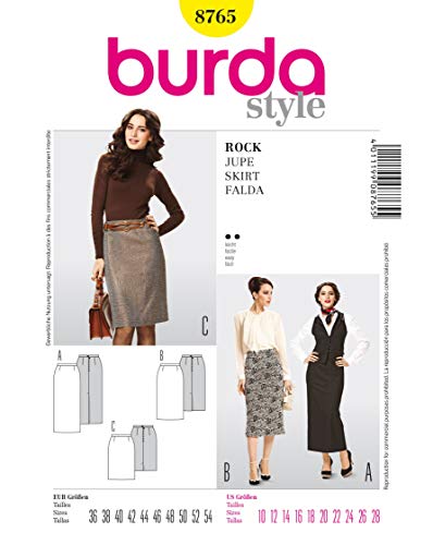 Burda Schnittmuster 8765 Rock Gr. 36-54, Plussize von Burda