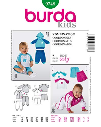 Burda Schnittmuster 9748 Kleinkind Kombination Gr. 68-98 von Burda