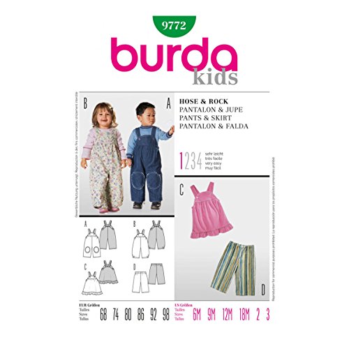 Burda Schnittmuster 9772 Rock und Hose Gr. 68-98 von Burda