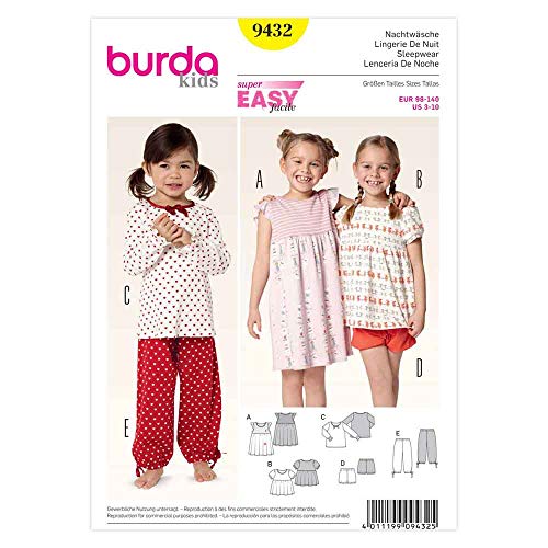 Burda Schnittmuster Nachtw?sche 9432 von burdastyle