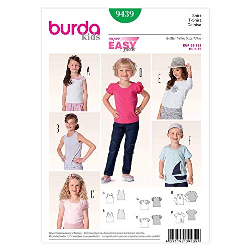 Burda Schnittmuster T-Shirt ? Top 9439 von Burda