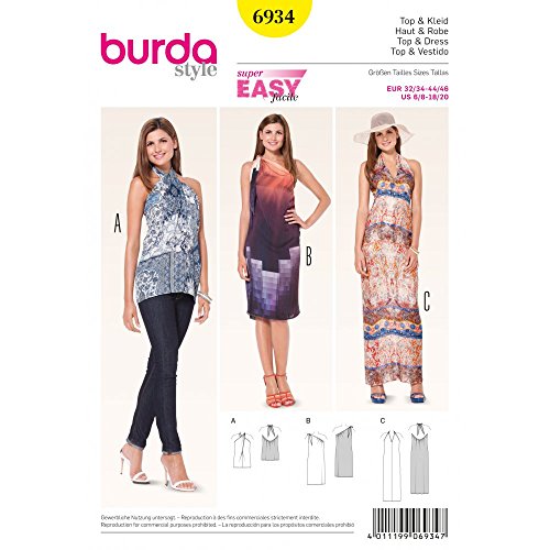 Burda Schnittmuster Top ? Kleid 6934 von Burda