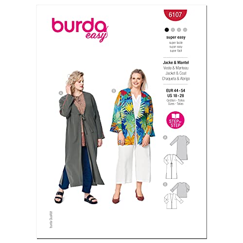 Burda Style Jacken-Nähmuster-Set, mehrfarbig von burdastyle