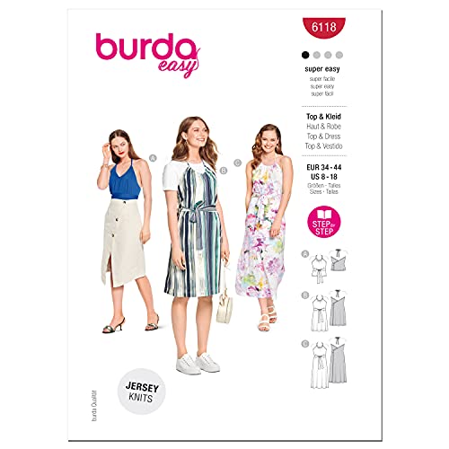 Burda X06118BURDA DRESS Schnittmuster-Set, mehrfarbig von Burda