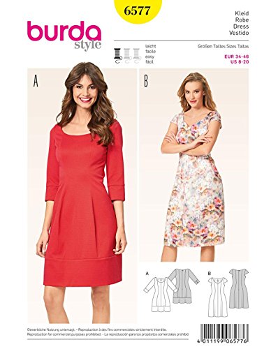 Burda b6577 Schnittmuster Kleid Papier weiß 19 x 13 x 1 cm von Burda