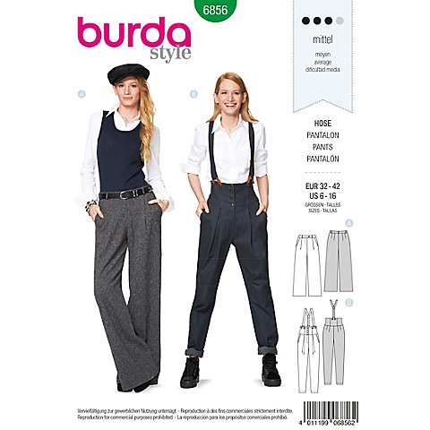 burda Schnitt 6856 "Hose im Marlene-Stil" von Burda