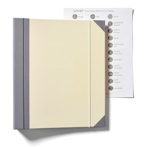 Bureau Akkordeon-Ordner-Organizer, Erweiterbarer Aktenordner mit Notizbuch und Aufbewahrungstasche, Akkordeon-Ordner für Büro/Schule, Beige von Bureau