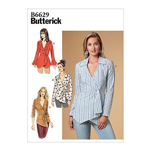 Butterick Patterns B6629E5 Damen Strickmuster Langarm Hemd Nähmuster von Butterick